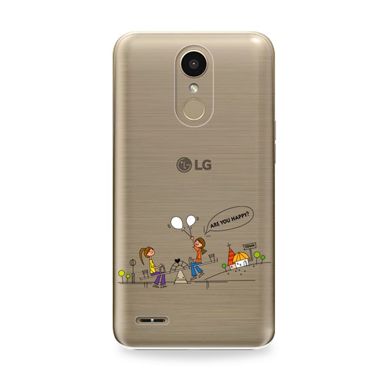 Softlyfit Embossment TPU Gel Cover for LG K10 (2017) - Girls Playing the Seesaw-1