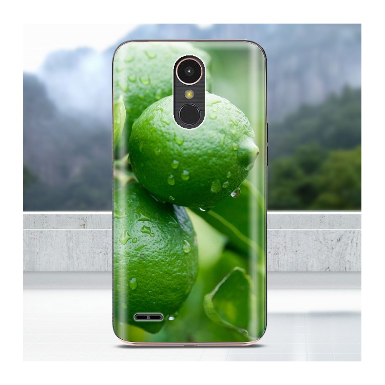 Softlyfit Embossing Pattern TPU Mobile Cover for LG K10 (2017) - Green Lemon-1