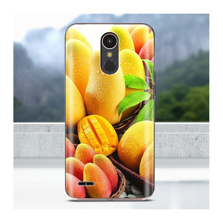Softlyfit Mobile Case Embossing TPU Mobile Phone Shell for LG K10 (2017) - Mango-1