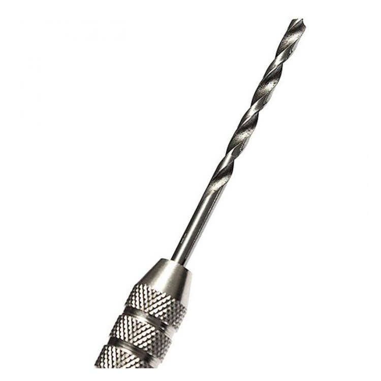 Mini Hand Drill + 10Pcs Twist Drill Bits Tool Kits-3