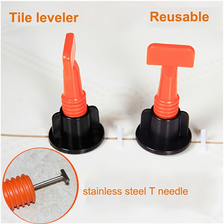 50 Unidades / Pacote Anti-lippage Reutilizável Telha Sistema De Nivelamento Posicionamento T-lock Ferramentas-11