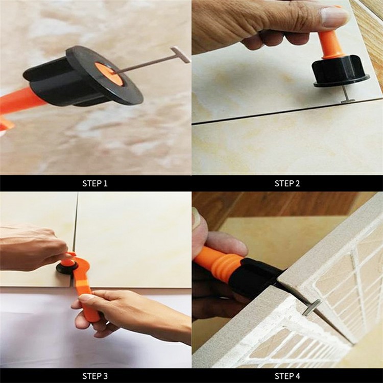 50 Unidades / Pacote Anti-lippage Reutilizável Telha Sistema De Nivelamento Posicionamento T-lock Ferramentas-17