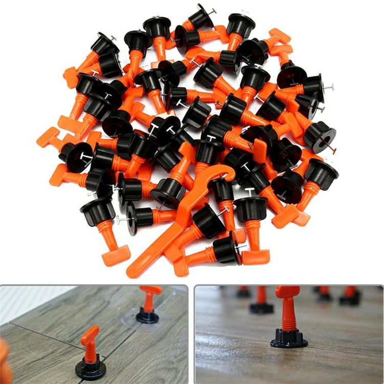50 Unidades / Pacote Anti-lippage Reutilizável Telha Sistema De Nivelamento Posicionamento T-lock Ferramentas-5