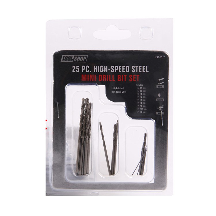 25Pcs Metric High Speed Steel Drill Bit Set 0.5 / 1.0 / 2.0mm-1