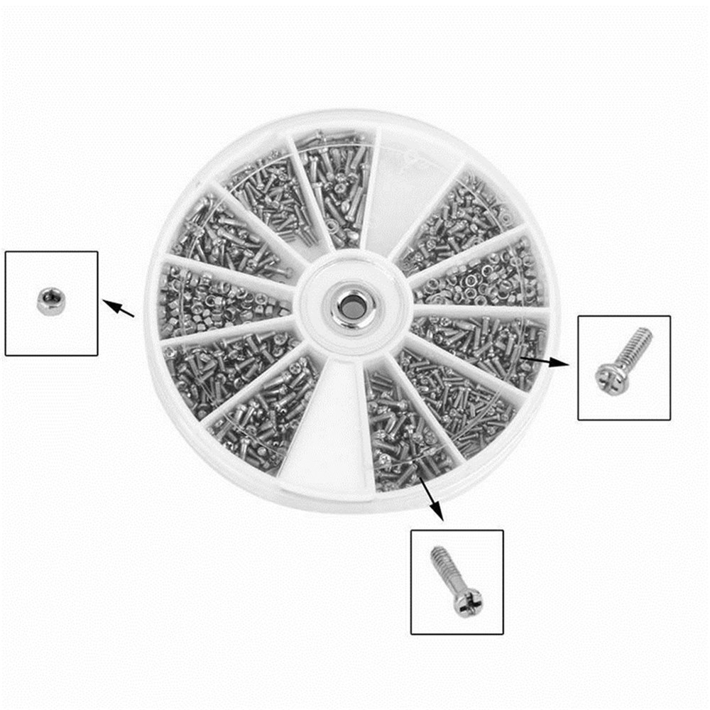 600Pcs Stainless Steel Bolts with Electronic Hexagonal Nut Classification Kit-9