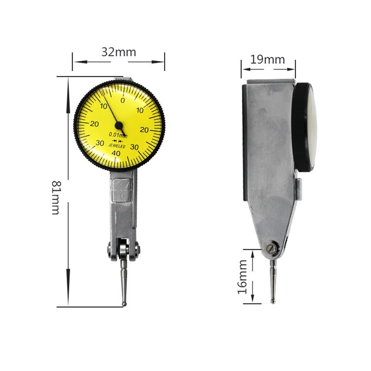 Accurate Dial Gauge Test Indicator Precision Metric with Dovetail Rails Mount-2