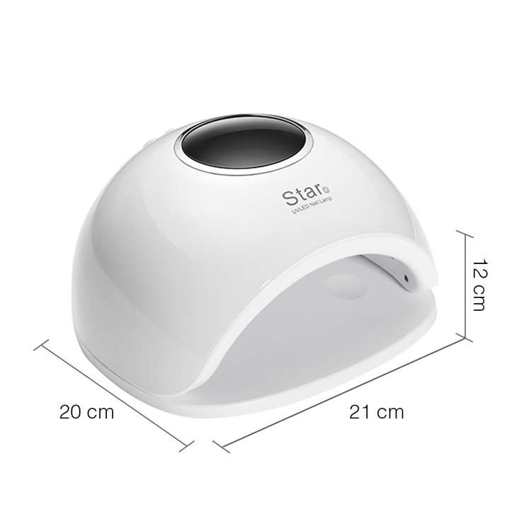 ROHWXY 72W UV/LED Nail Lamp Smart Sensing Painless Mode Quick-drying Nail Lamp - White / EU Plug-2