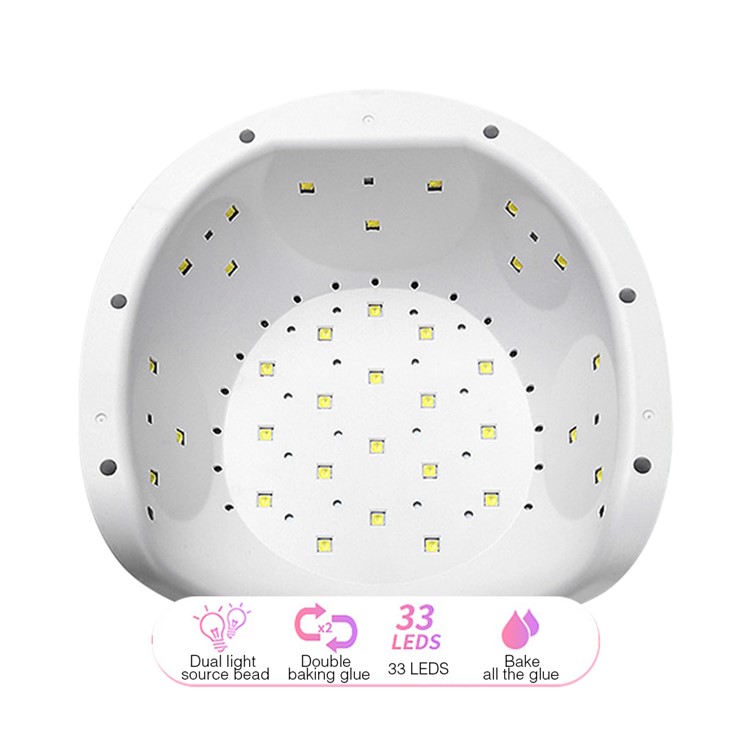 ROHWXY 72W UV/LED Nail Lamp Smart Sensing Painless Mode Quick-drying Nail Lamp - White / EU Plug-3