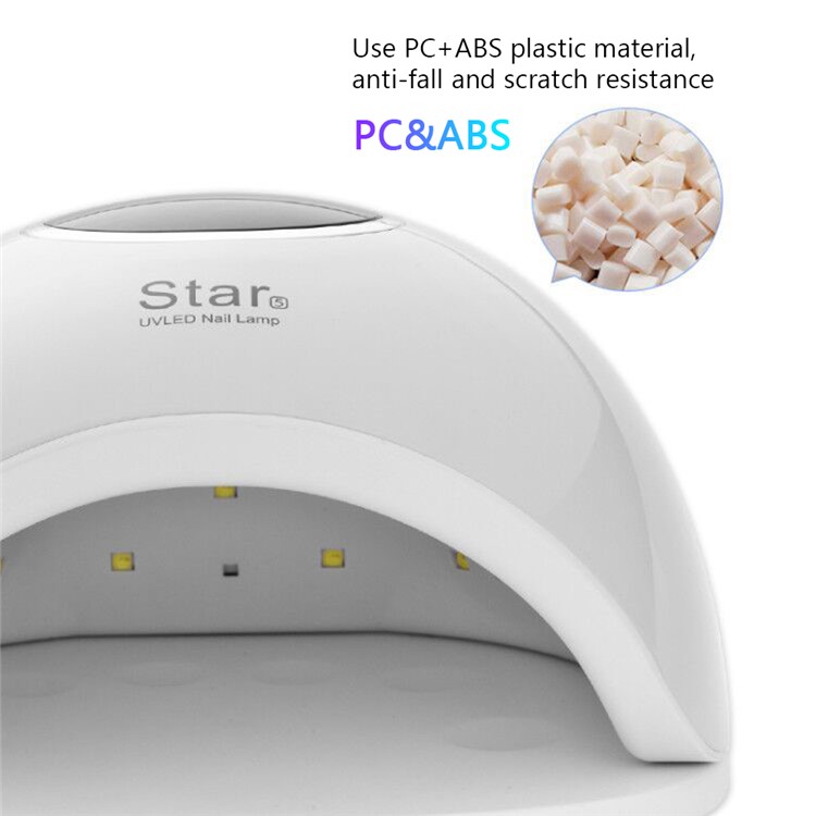 ROHWXY 72W UV/LED Nail Lamp Smart Sensing Painless Mode Quick-drying Nail Lamp - White / EU Plug-6