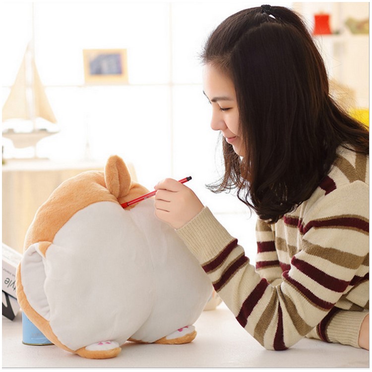 Soft Plush Kawaii Ass Shoulder Bag Corgi Butt Handbag, Size: 22 x 20cm-13