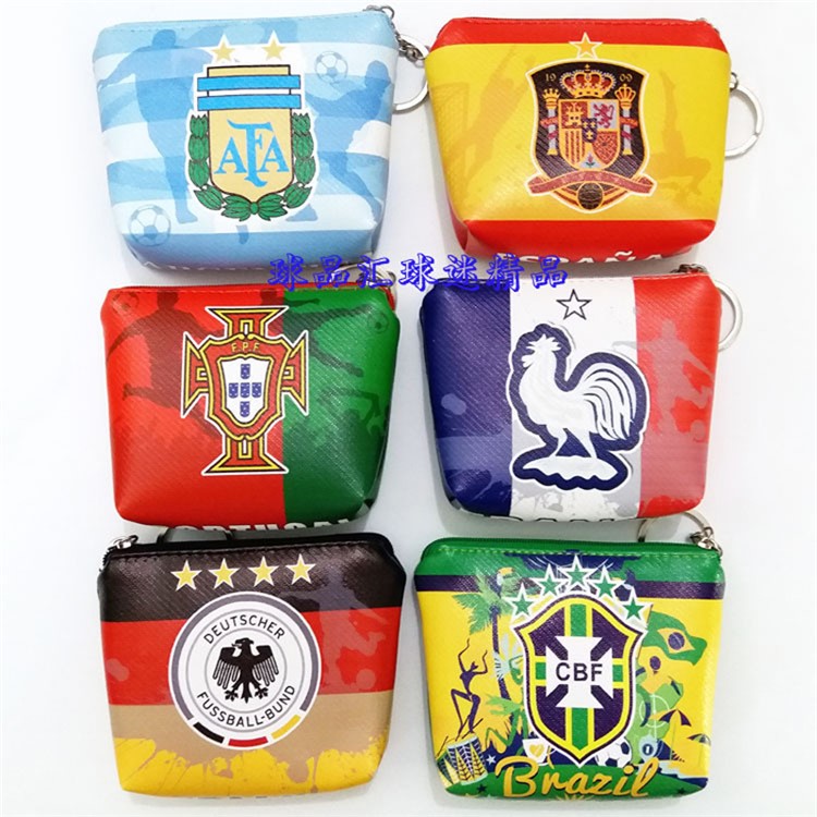 2018 Russia World Cup Pattern PU Leather Coin Purse - Flag of Brazil-4