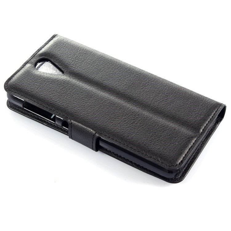 Litchi Wallet Leather Case for HTC Desire 820 Mini D820mu / Desire 620 Dual Sim - Black-7