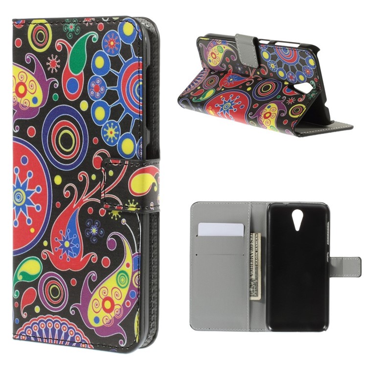 Paisley Flowers Leather Case for HTC Desire 620 Dual Sim / 820 Mini D820mu-1