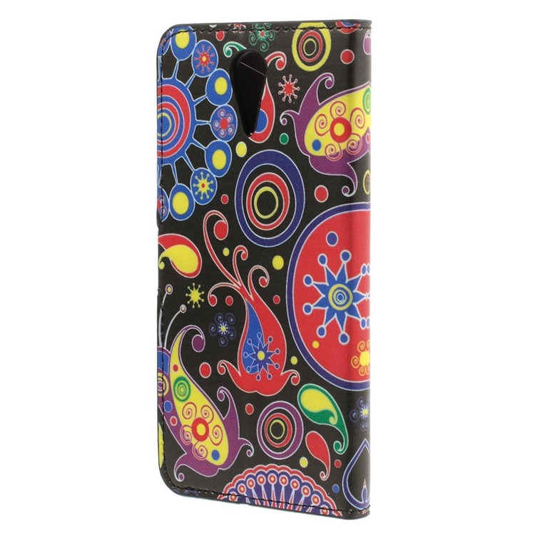 Paisley Flowers Leather Case for HTC Desire 620 Dual Sim / 820 Mini D820mu-2