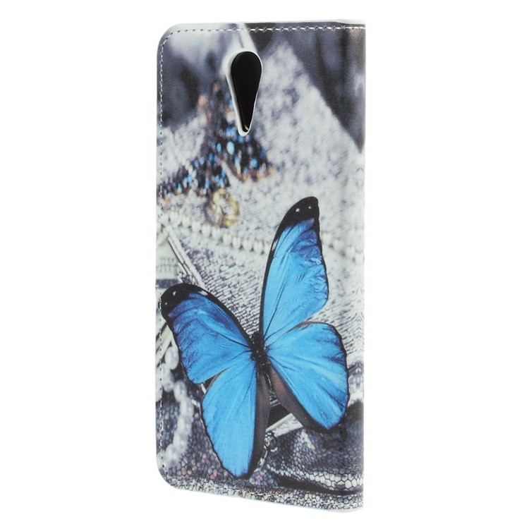 Blue Butterfly Leather Cover for HTC Desire 620 Dual Sim / 820 Mini D820mu-2