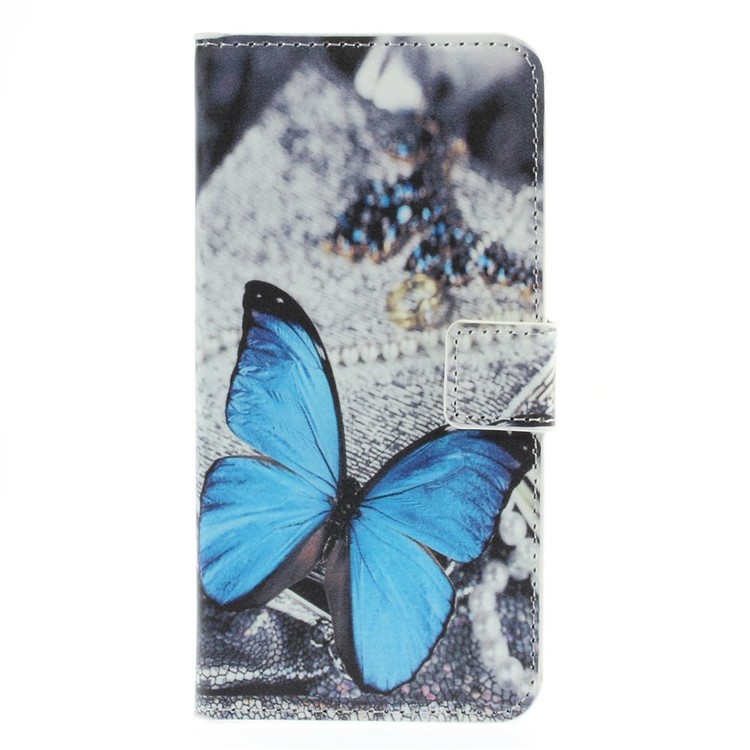 Blue Butterfly Leather Cover for HTC Desire 620 Dual Sim / 820 Mini D820mu-3