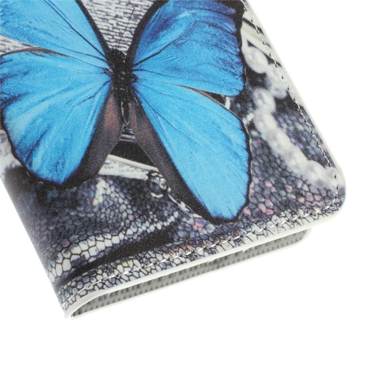 Blue Butterfly Leather Cover for HTC Desire 620 Dual Sim / 820 Mini D820mu-7