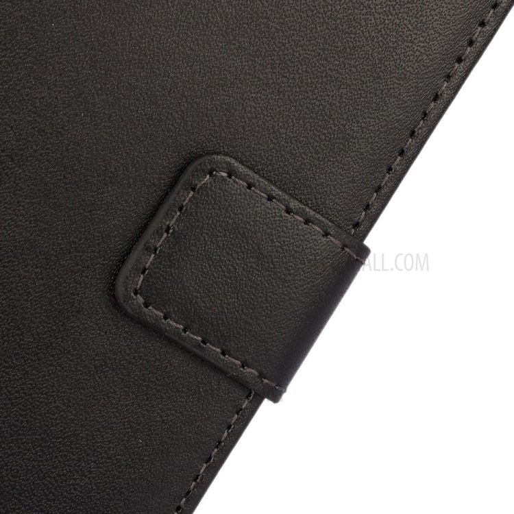Genuine Leather Wallet Cover Stand for HTC One M9 - Black-6