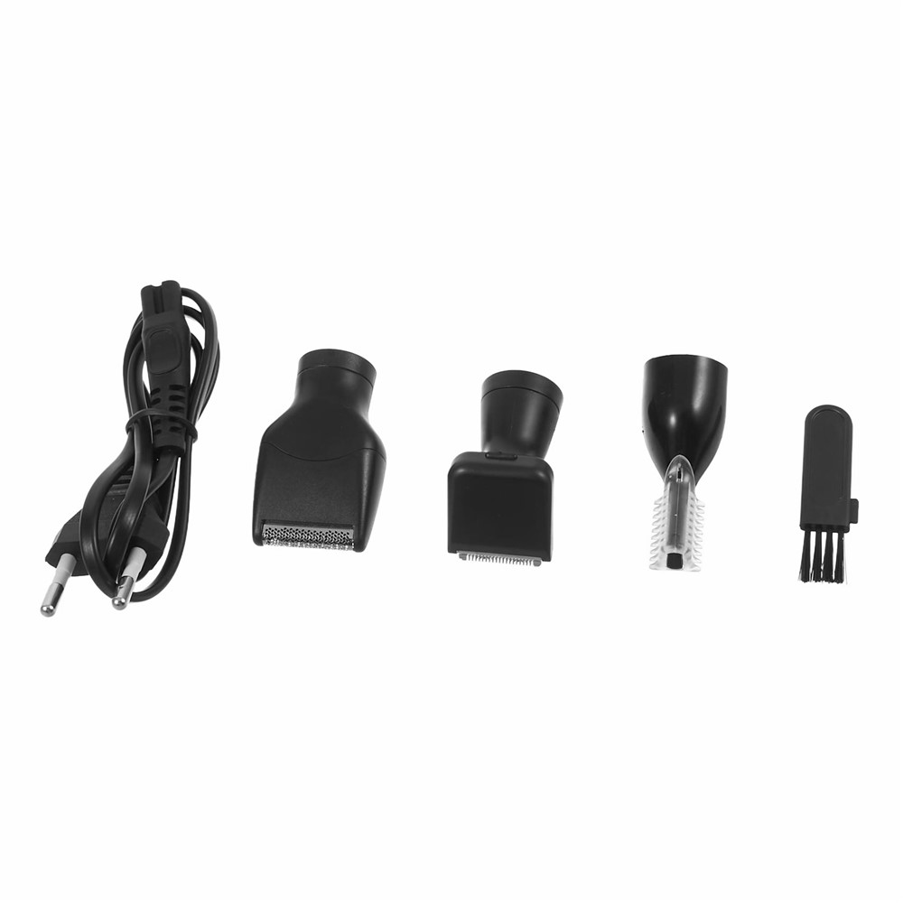 4 In 1 Wiederaufladbare Edelstahlklinge Ohrnase Barthaar Personal Trimmer - EU-Stecker