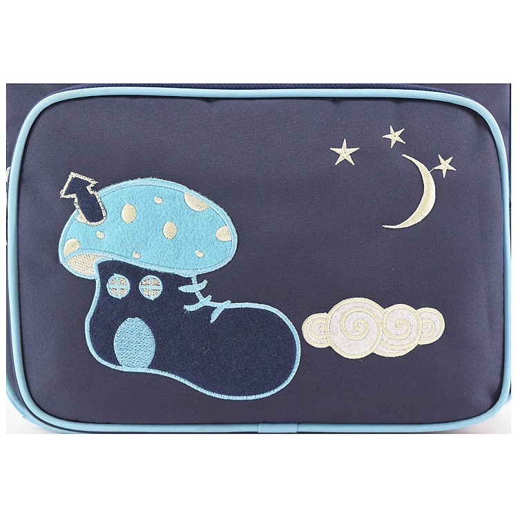 Multi-Function Shoulder Bag Maternity Nappy Bag for Baby Care - Dark Blue-5