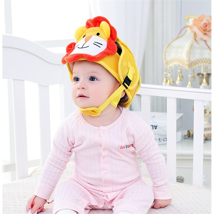 Baby Head Protection Hat Toddler Drop Cap Shatter-resistant Safety Helmets - Lion-1