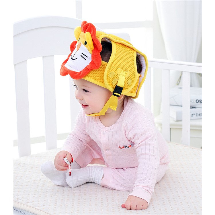 Baby Head Protection Hat Toddler Drop Cap Shatter-resistant Safety Helmets - Lion-2