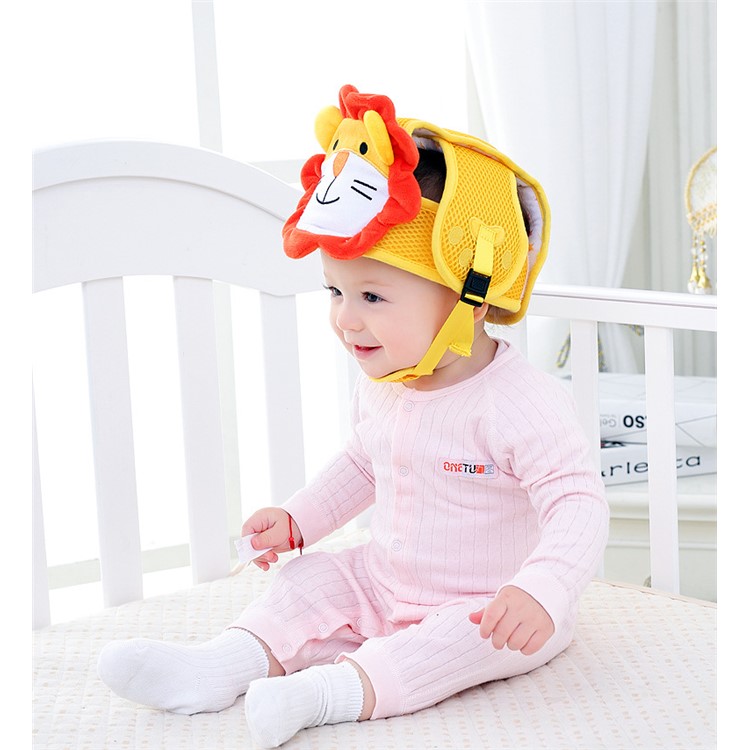 Baby Head Protection Hat Toddler Drop Cap Shatter-resistant Safety Helmets - Lion-4