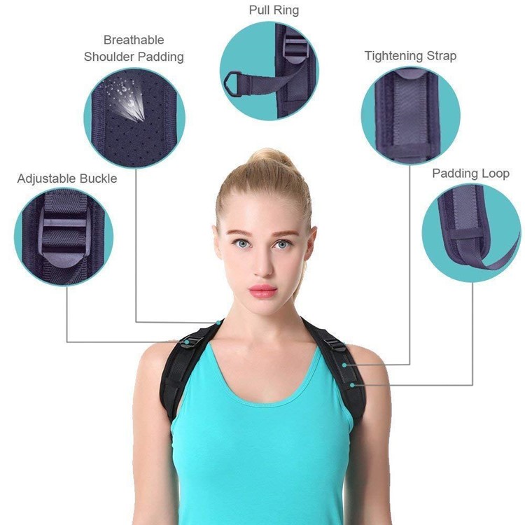 Back Spine Support Belt Humpback Shoulder Women Posture Correction Belt - M-8