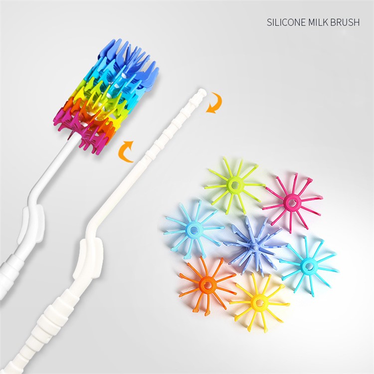 Babyflaschenbürste Silikonreinigungsbürste, Länge: 33cm-5