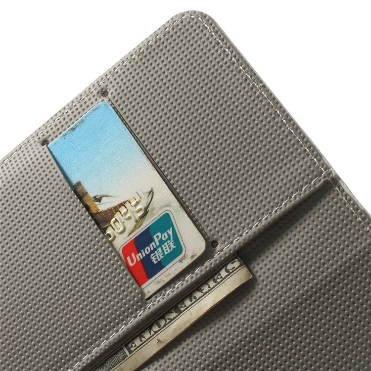 PU Leather Flip Wallet Cover para Nokia Lumia 630 / 630 Dual SIM RM-978 - azul borboleta-5