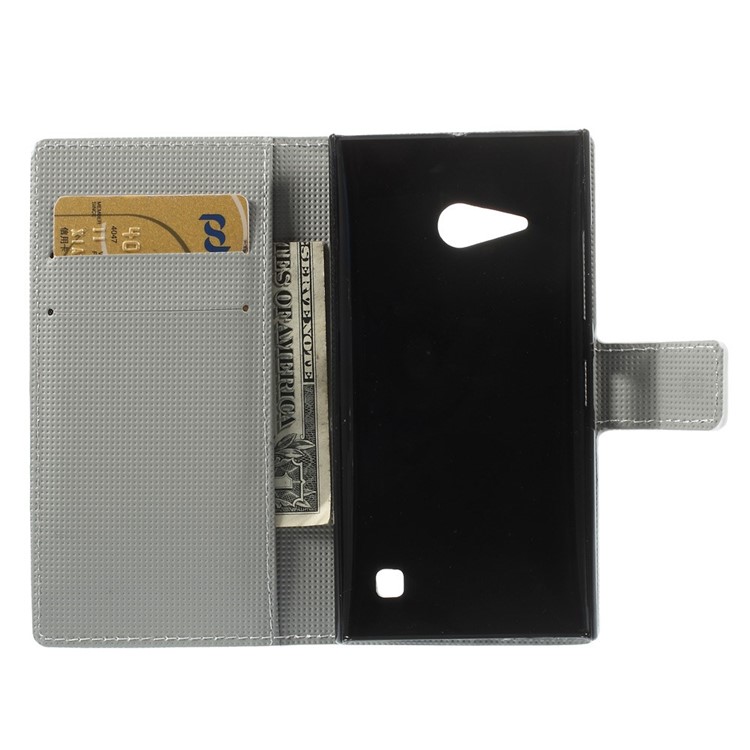 Plum Blossom Wallet Leather Case w / Stand para Nokia Lumia 730 Dual SIM / Lumia 735-6