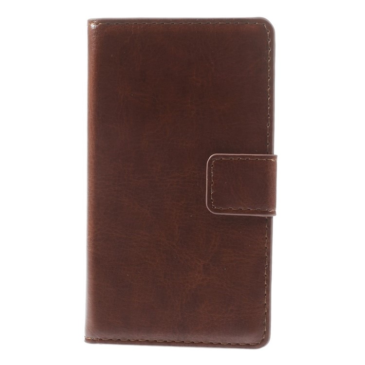 Brown Crazy Horse Leather Stand Case for Nokia Lumia 530 Dual SIM RM-1019 / Nokia Lumia 530 RM-1017-3