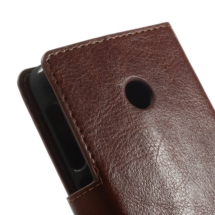 Brown Crazy Horse Leather Stand Case for Nokia Lumia 530 Dual SIM RM-1019 / Nokia Lumia 530 RM-1017-8