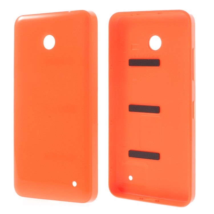OEM Battery Housing Cover Replacement for Nokia Lumia 630 w/ Power & Volume Button - Orange-1