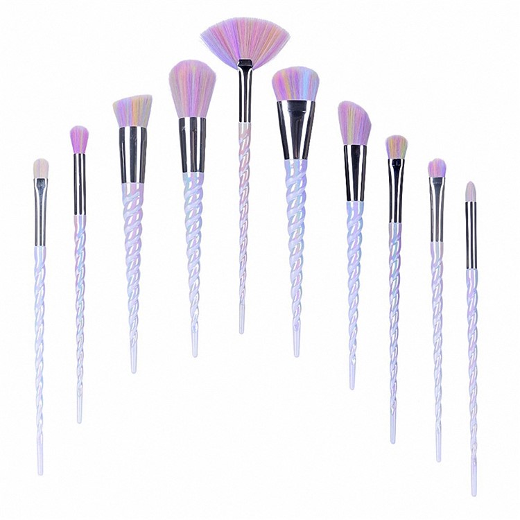 10pcs Unicorn Professional Foundation Powder Cream Blush Brush Kits Makeup Brush Set-2