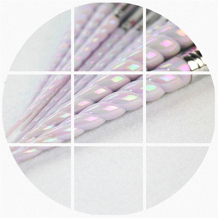 10pcs Unicorn Professional Foundation Powder Cream Blush Brush Kits Makeup Brush Set-3