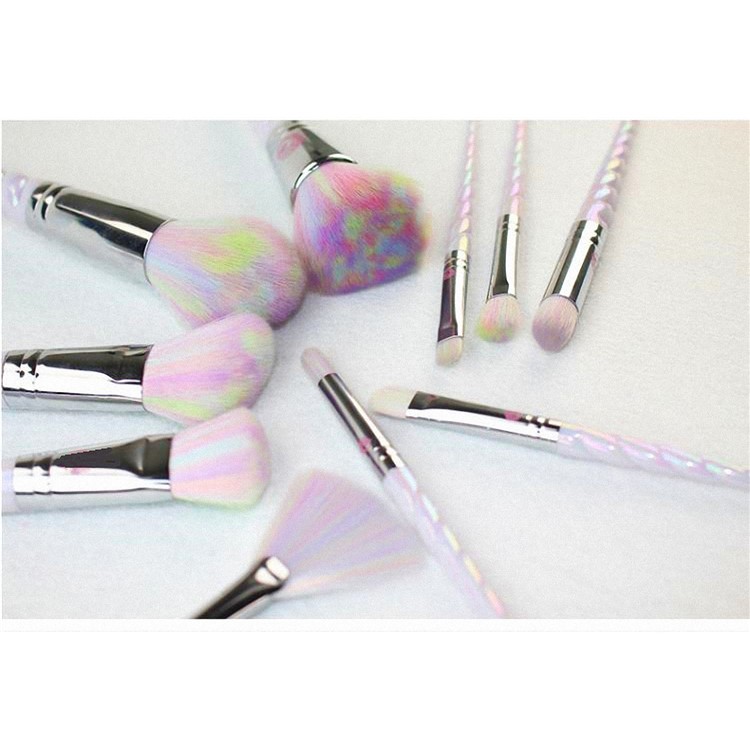 10pcs Unicorn Professional Foundation Powder Cream Blush Brush Kits Makeup Brush Set-4