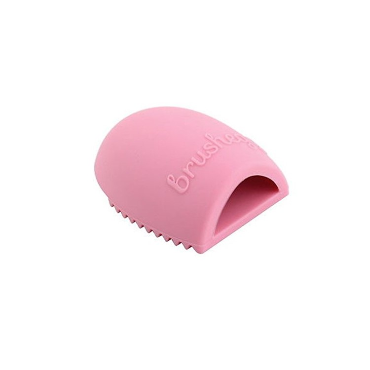 Brushegg Silicone Cosmetic Make-up Brush Cleaning Tool - Pink-1