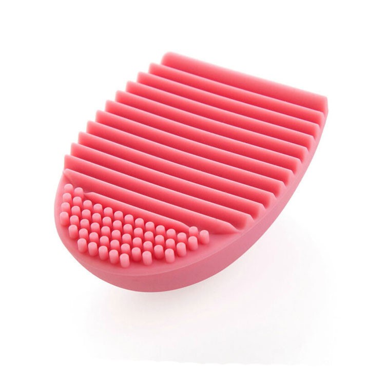 Brushegg Silicone Cosmetic Make-up Brush Cleaning Tool - Pink-4