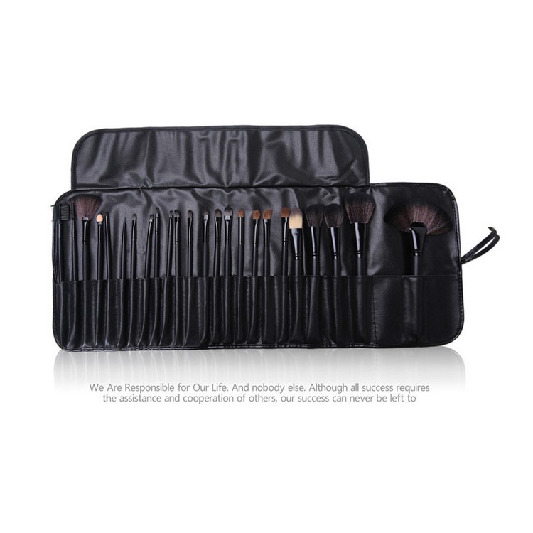 24Pcs/Set Professional Make-up Brush Set Foundation Concealer Brushes - Black-1
