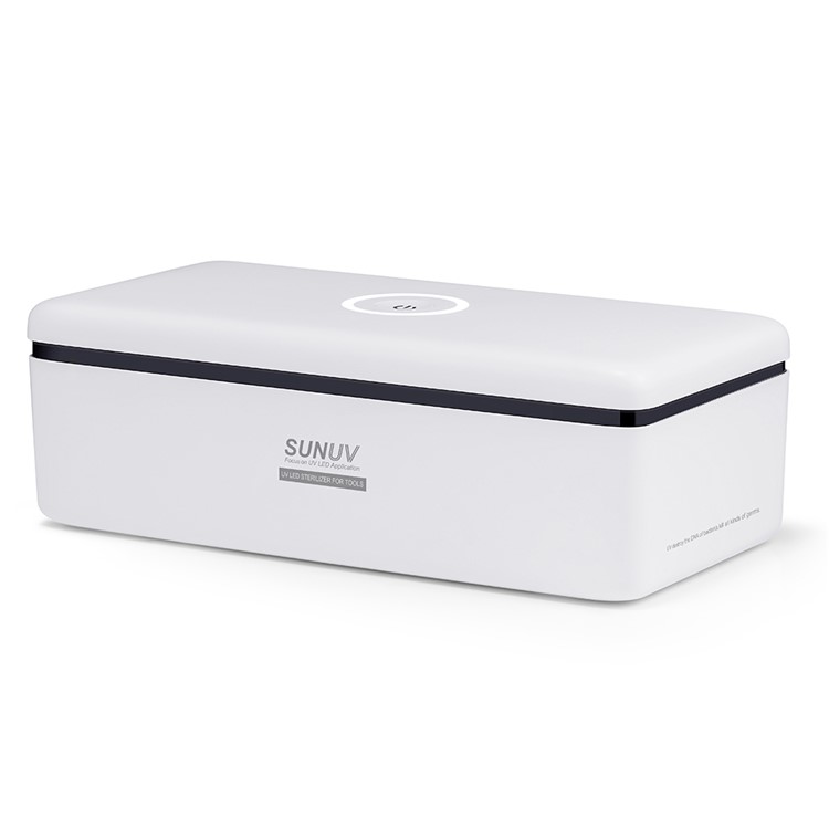 S2 Portable UV 8-LED Sterilizer Box for Nail, Hairdressing, Beauty etc Tools - White / US Plug-3