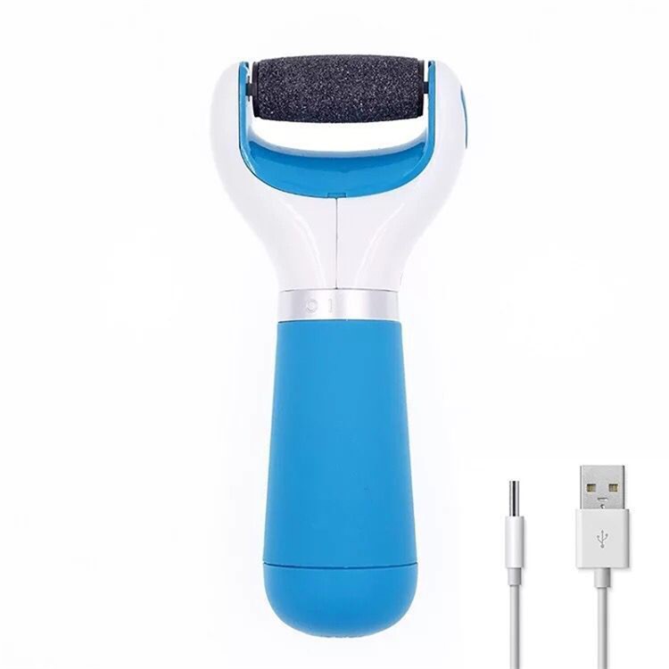 Electronic Pedicure Foot File Callus Remover Foot Care Tool Shaves with 2 Rollers - Blue-1