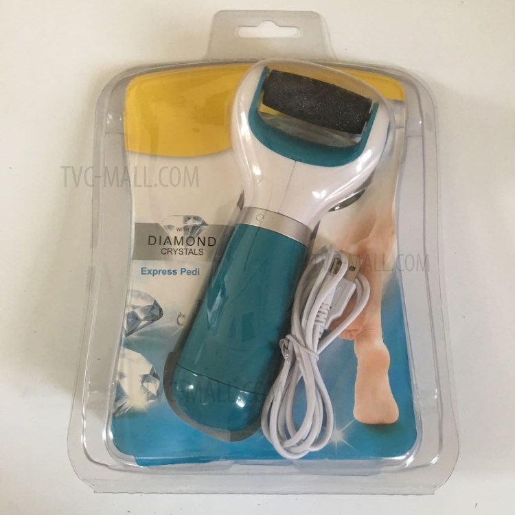 Electronic Pedicure Foot File Callus Remover Foot Care Tool Shaves with 2 Rollers - Blue-17