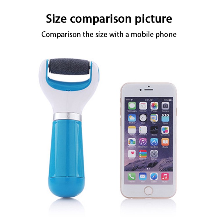 Electronic Pedicure Foot File Callus Remover Foot Care Tool Shaves with 2 Rollers - Blue-6