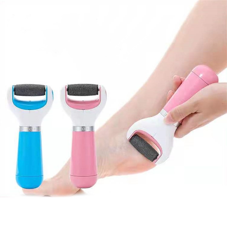 Electronic Pedicure Foot File Callus Remover Foot Care Tool Shaves with 2 Rollers - Blue-8