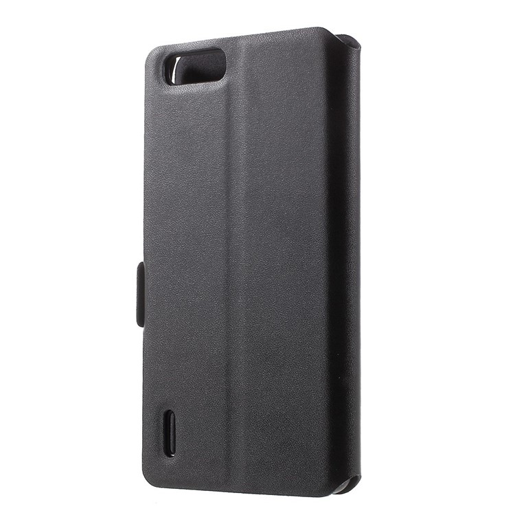 DOORMOON for Huawei Honor 6 Plus Window View Genuine Leather Stand Case - Black-2