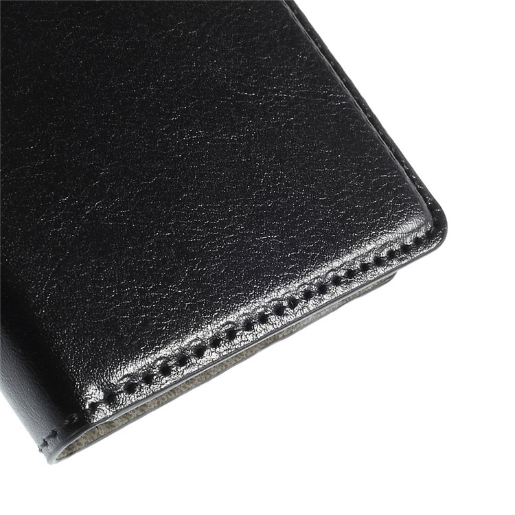 Crazy Horse Leather Wallet Cover for Huawei Ascend P8 with Stand - Black-7