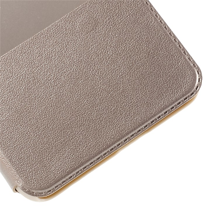 View Window Leather Stand Shell for Huawei Honor Play 4X - Champagne-6