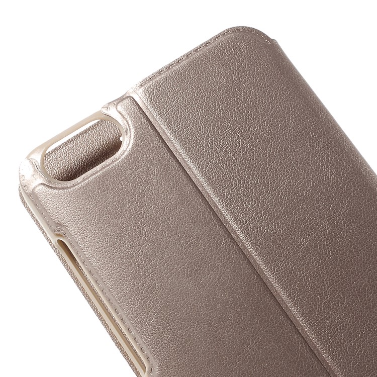 View Window Leather Stand Shell for Huawei Honor Play 4X - Champagne-7