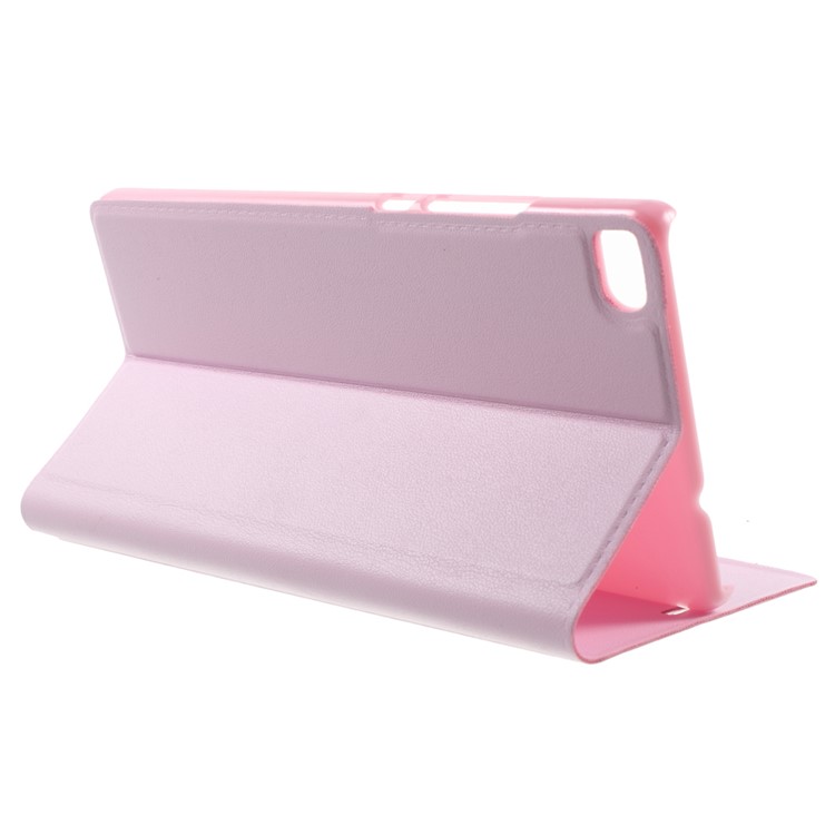 Window View Smart Leather Protective Case for Huawei Ascend P8 - Pink-3